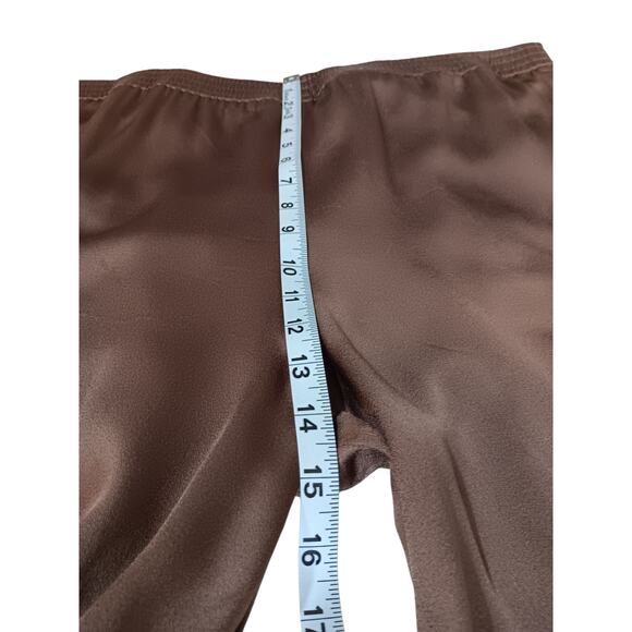 MONDI GALA Vintage Suit Set XL Satin Flowy Pants Belted Top Jacket Dressy Event - Picture 9 of 16